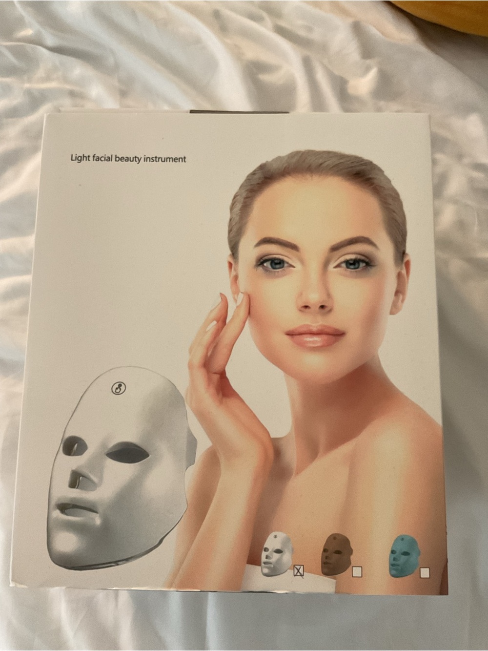 LED Light Facial Beauty Mask - White